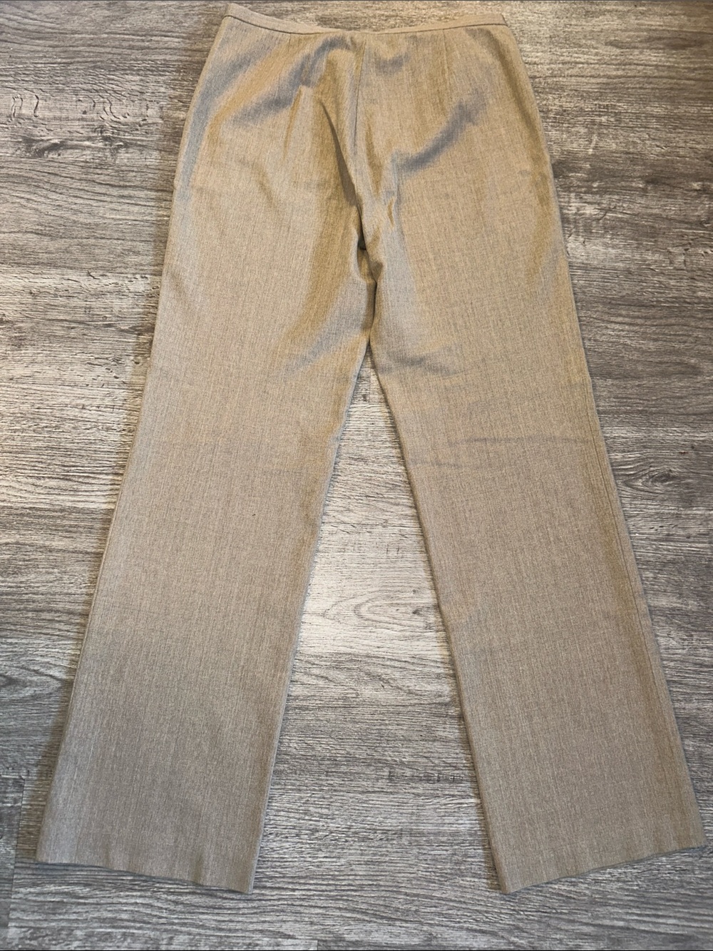 Ann Taylor Stretch Wool Blend Tan Beige Straight Leg Dress Pants Size 10 - Picture 7 of 9